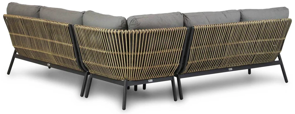 Hoek Hoek loungeset 5 personen Aluminium/wicker Taupe Coco Nathan/Enchante ...