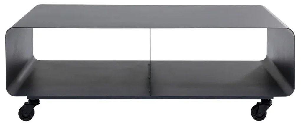 Kare Design Mobil Verrijdbaar Tv-meubel Donkergrijs - 90x42x30cm.