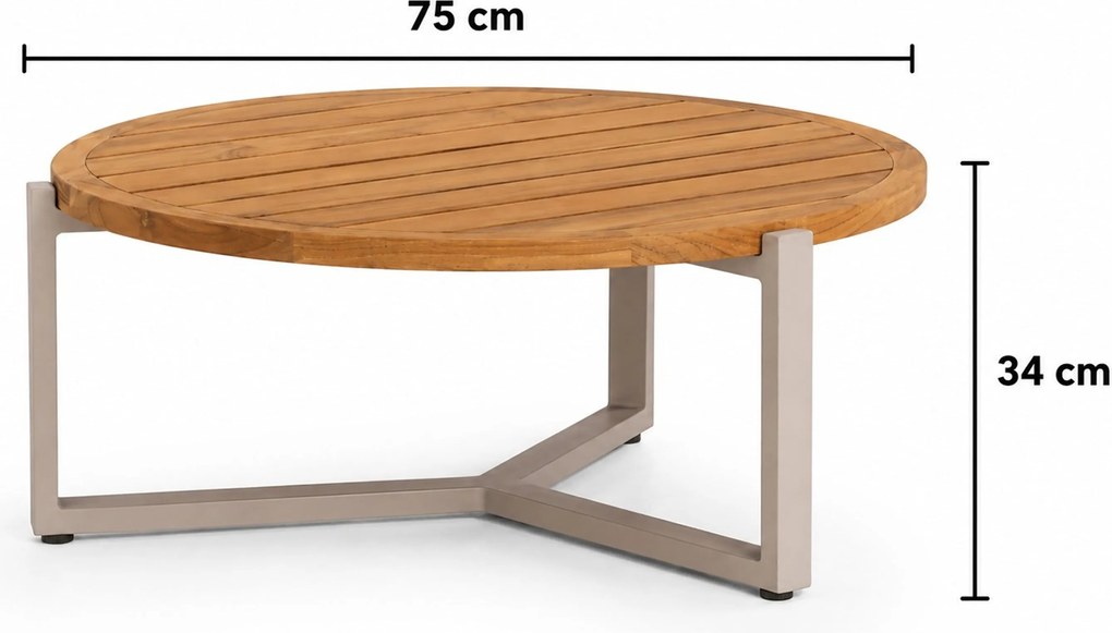 Stoel en Bank Loungeset 5 personen Wicker Taupe Apple Bee Cocoon/Monaco