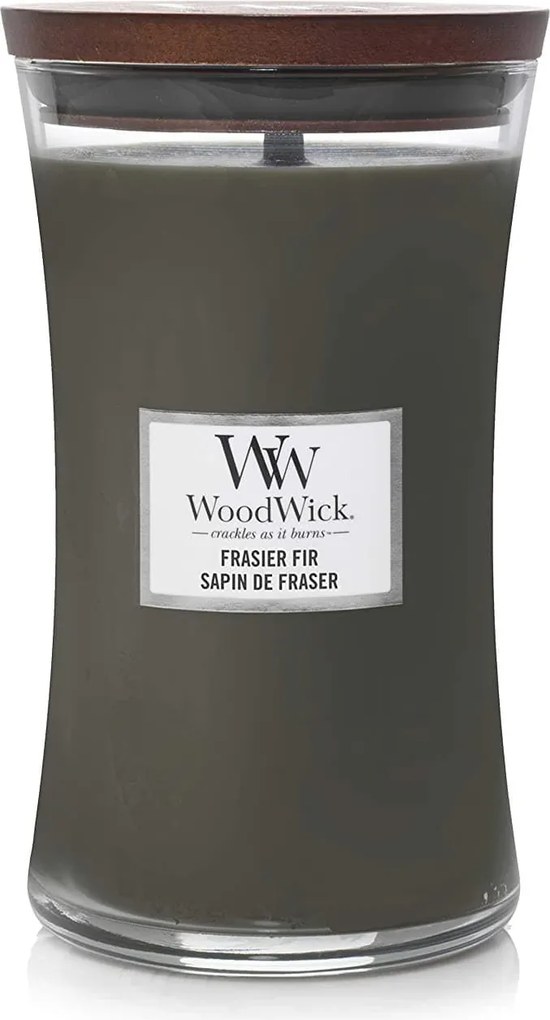 Woodwick geurkaars - Large Hourglass - Frasier Fir