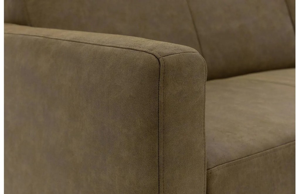 Goossens Key West groen, micro leer, 3-zits, modern design