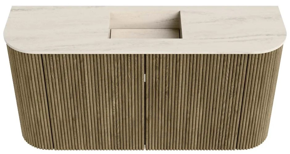 Mondiaz Joya DLux 85cm toiletmeubel ronding links/rechts dusk met wastafel faye midden 1 kraangat meli
