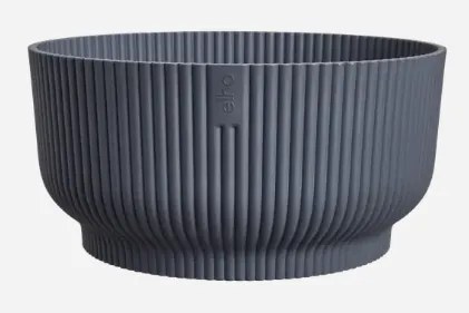 Elho Vibes Fold Bowl 25 cm - Antraciet - Lage Ronde Schaal voor Vetplanten &amp; Cactussen