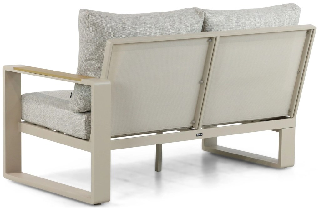Hoek loungeset 5 personen Aluminium/Polywood (teakfinish) Taupe  Lifestyle Garden Furniture Lezo