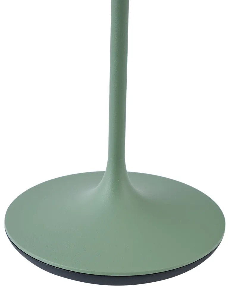 Tafellamp groen incl. LED IP65 oplaadbaar met laadstation - Bass