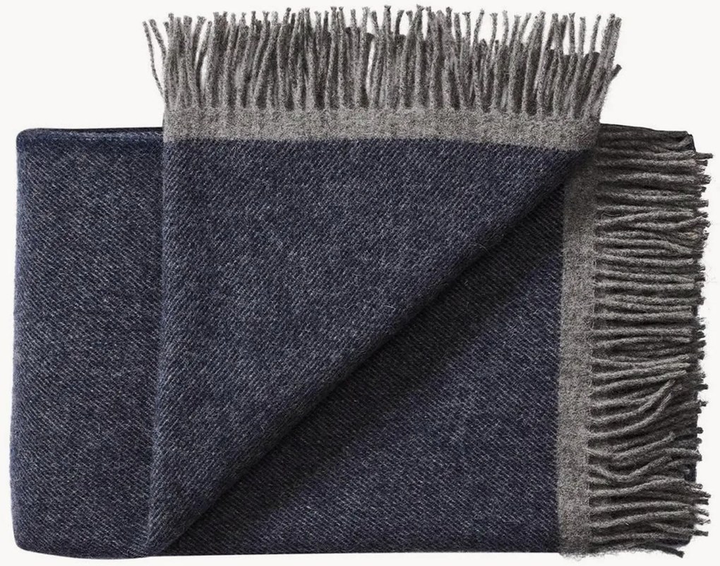 Wollen plaid Alrø met franjes