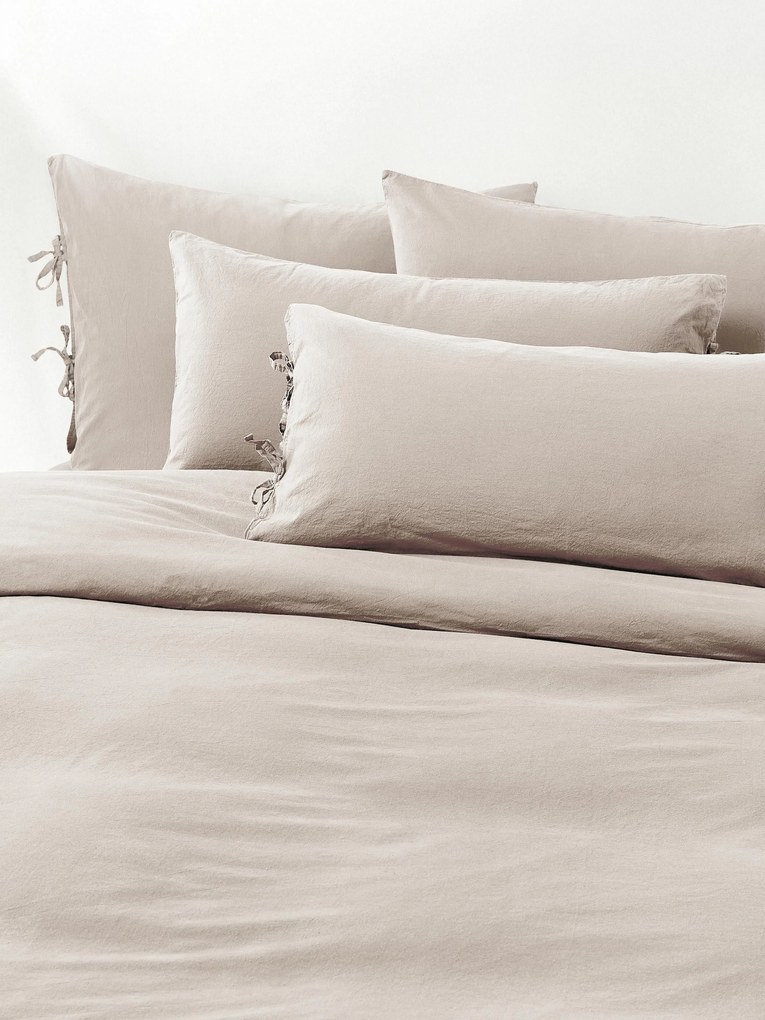 Gewassen perkal katoenen dekbedovertrek Leonie