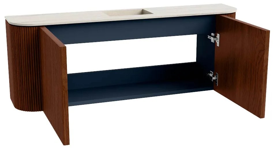 Mondiaz Joya DLux 115cm toiletmeubel ronding links/rechts ruby met wastafel faye midden zonder kraangat meli