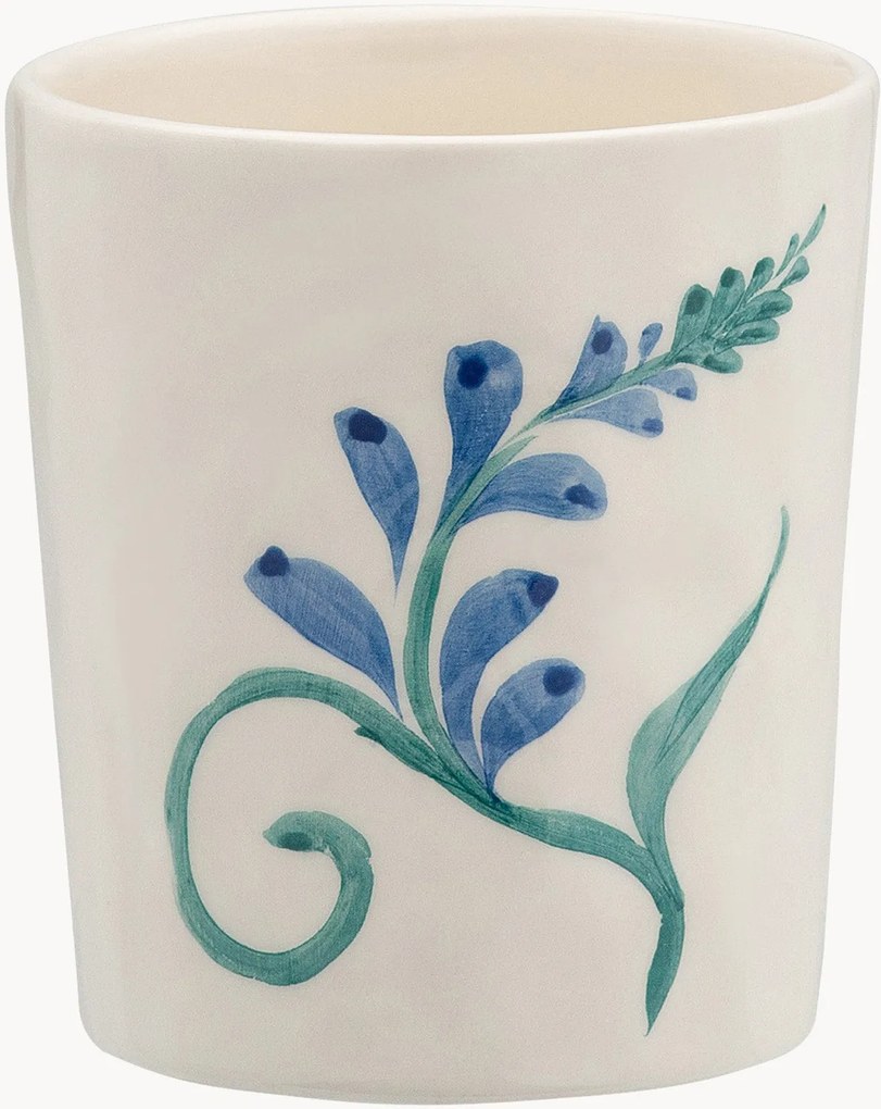 Handbeschilderde kopje Indigo Flora