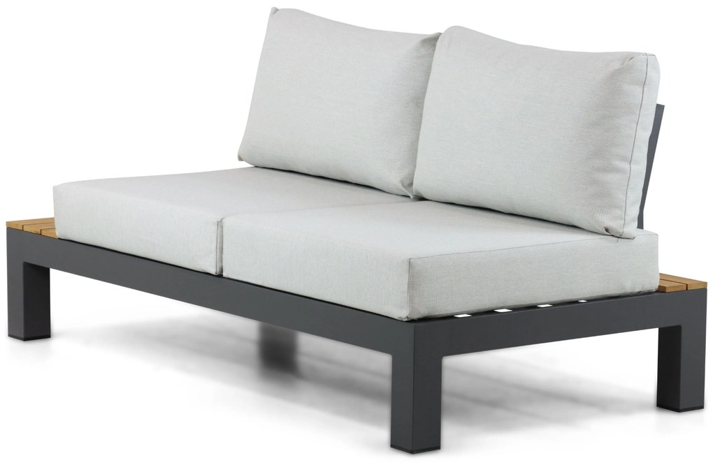 Loungeset 6 personen Aluminium/Teak Grijs Lifestyle Garden Furniture Vittoria