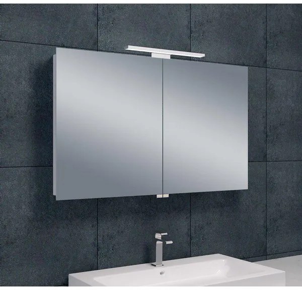 Xellanz Bright Lucia luxe spiegelkast 100x60cm met LED verlichting aluminium 38.4153