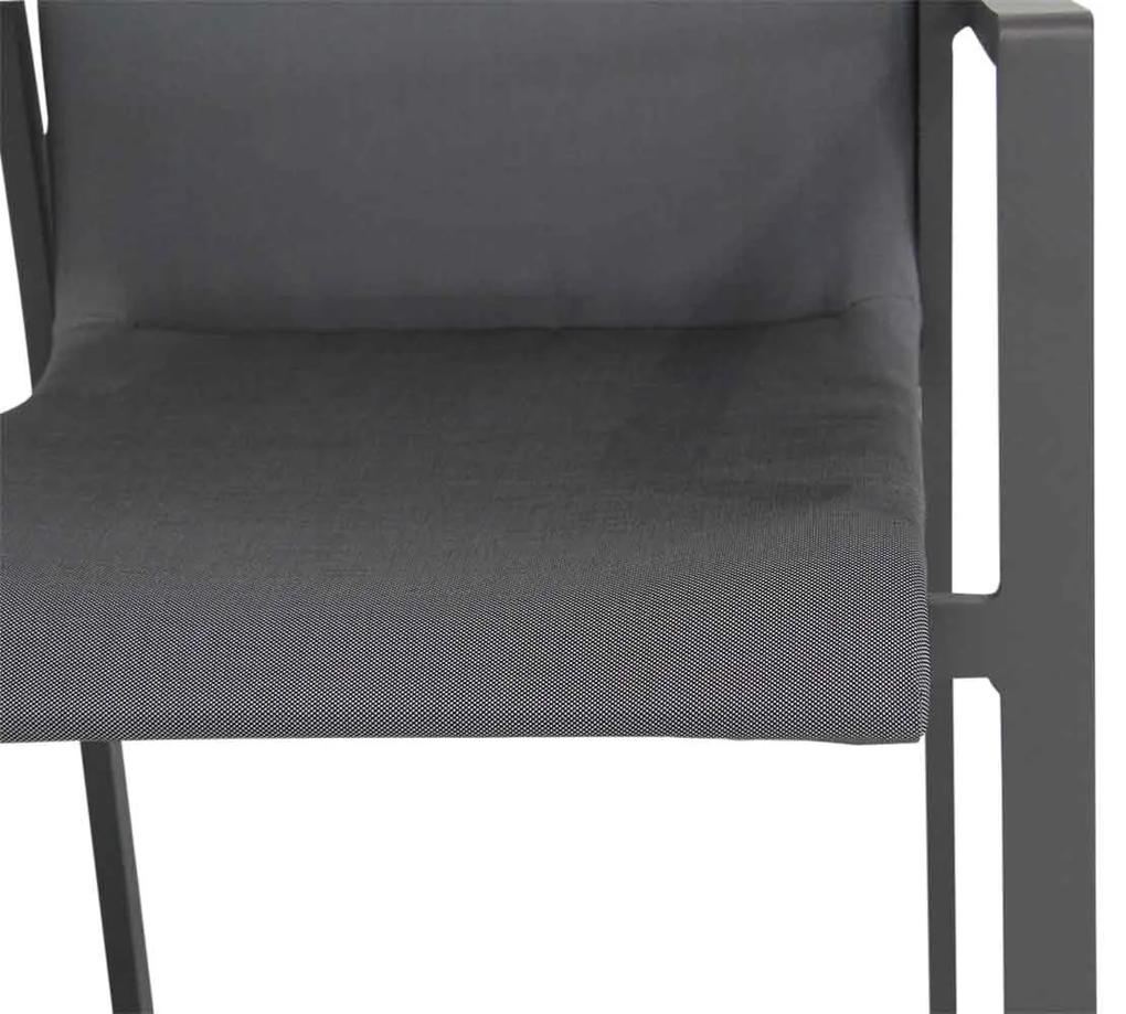 Tuinset 6 personen 210 cm Aluminium/textileen Grijs Lifestyle Garden Furniture Rome/Weston