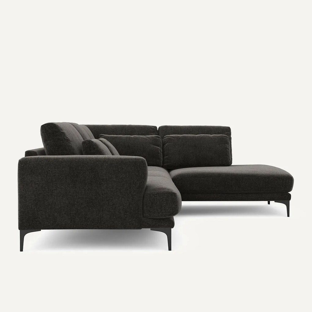 Hoekbank rechts in chenille fluweel, Marsile