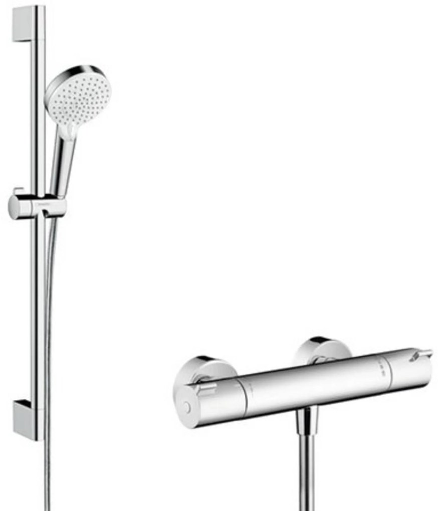 Hansgrohe Crometta douchecombinatie Vario/Ecostat wit/chroom