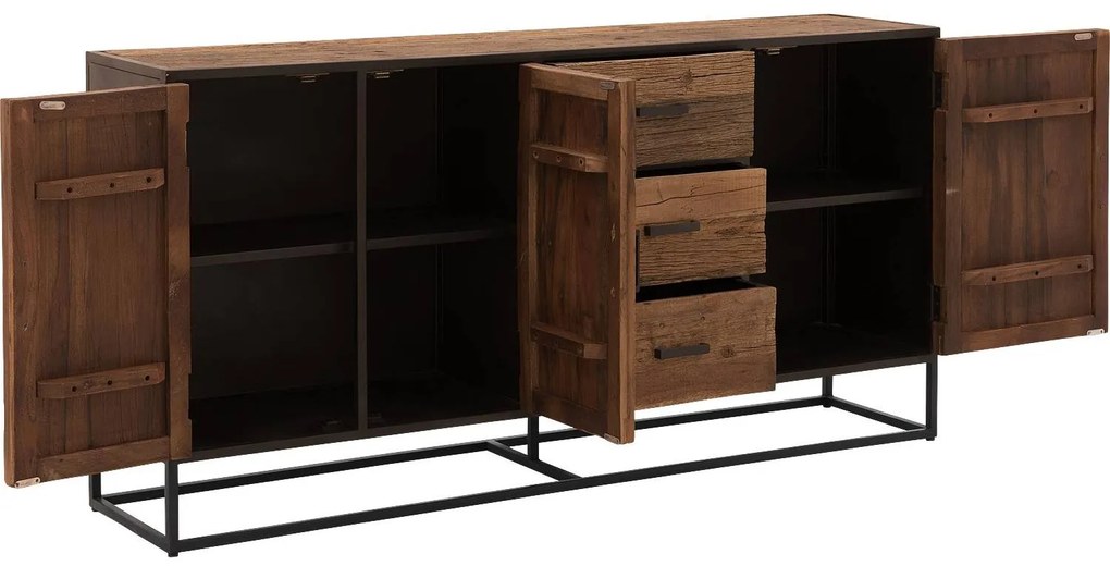 Goossens Eco Dressoir Otik, 3 deuren 3 laden