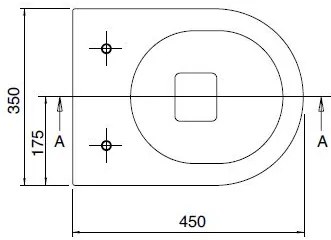 Alterna Breve verkort toilet randloos 45cm wit mat