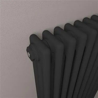 Eastbrook Rivassa 3 koloms radiator 45x180cm staal 2605W zwart mat