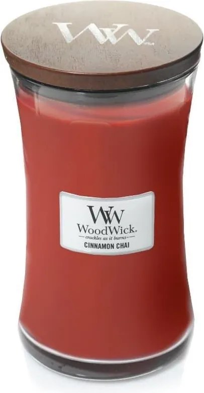 Woodwick geurkaars - Large Hourglass - Cinnamon Chai