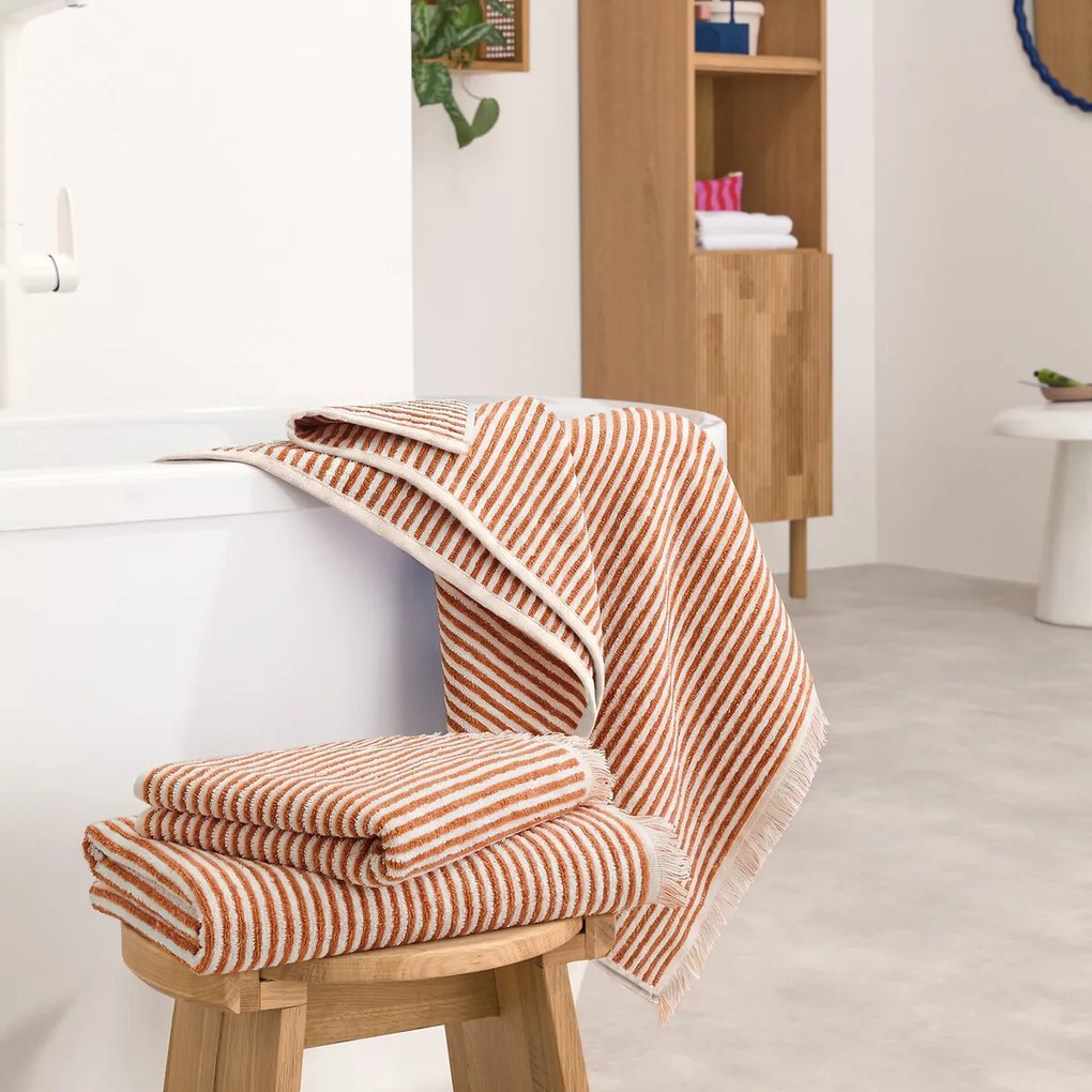 Maxi badlaken in gestreepte badstof Malo