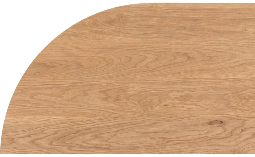 Goossens Excellent Eettafel Uniek, Semi rond 220 x 100 cm