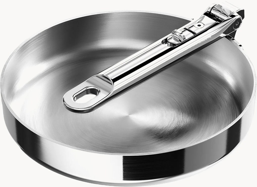 RVS koekenpan Space met inklapbare handvat