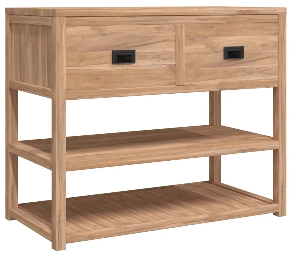 vidaXL Badkamerkast 90x45x75 cm massief teakhout