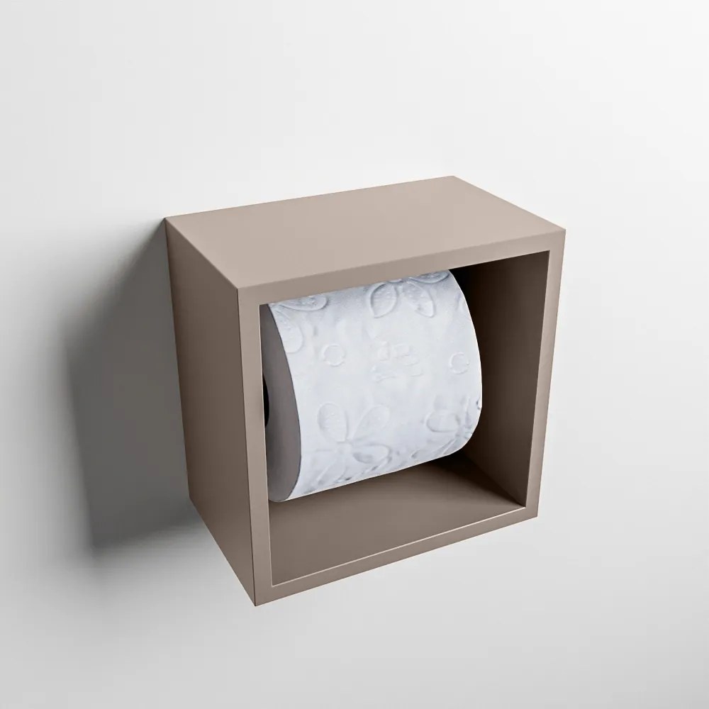 Mondiaz Easy Cube toilet rolhouder 16x16cm smoke