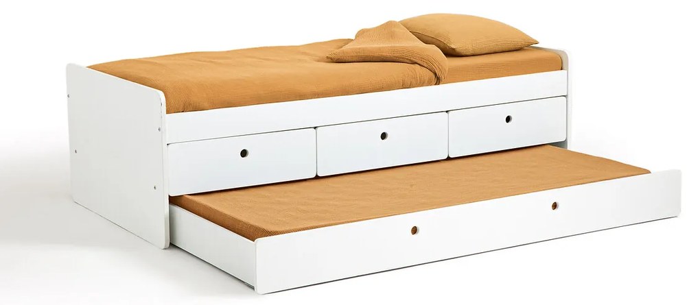 Bed met lades en lattenbodem, SELISA