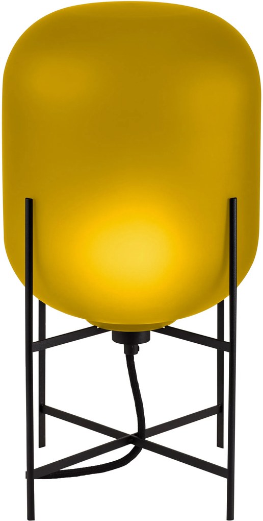 Pulpo Oda tafellamp zwart met amber acetato glas