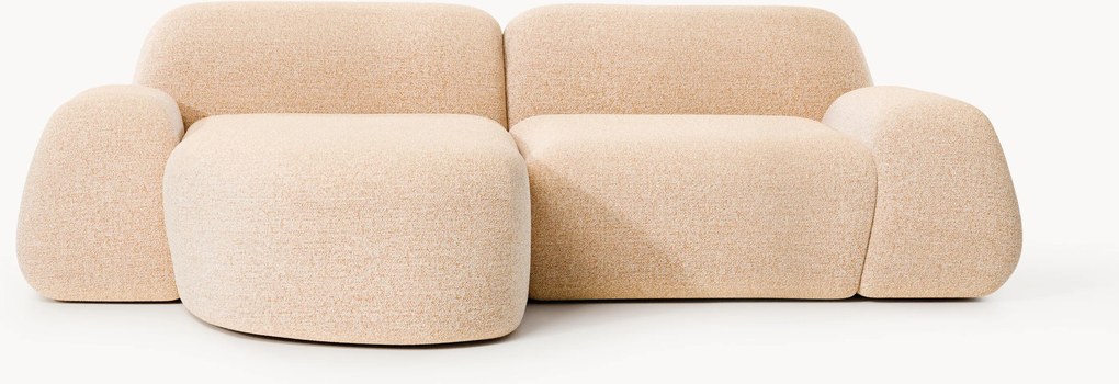 Modulaire bouclé hoekbank Wolke (3-zits)