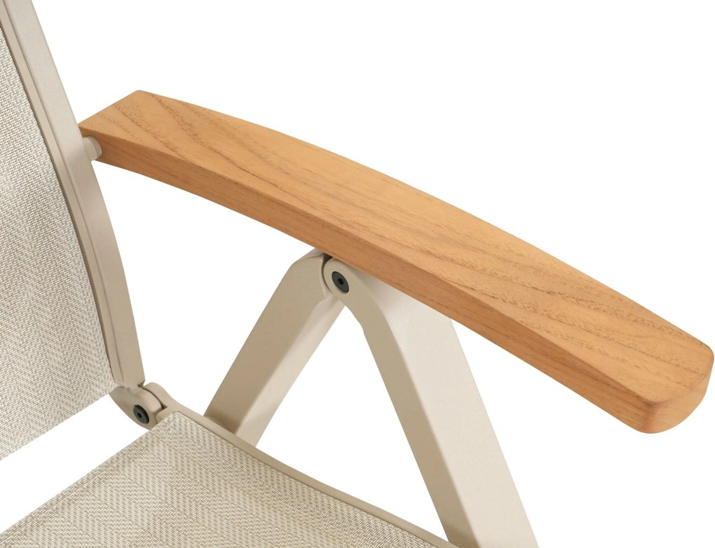 Tuinset 6 personen 240 cm Aluminium Taupe Presto Tarenta/Voyage