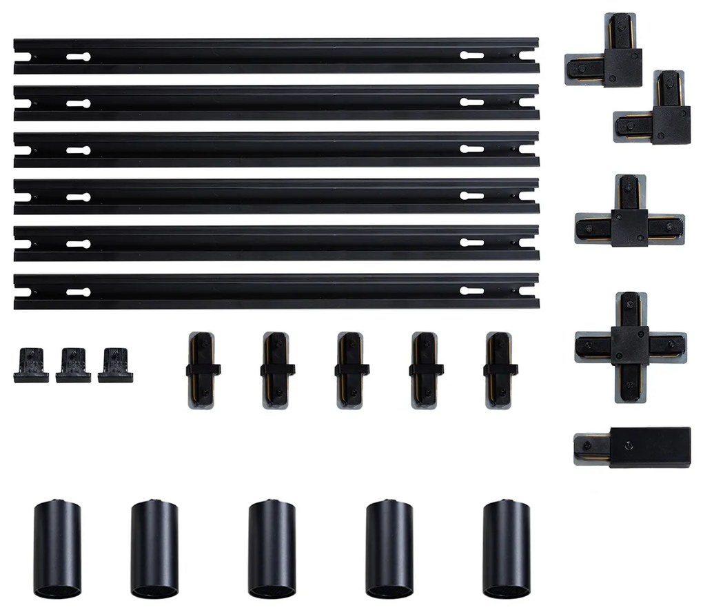 Modern railsysteem met 5 Spot / Opbouwspot / Plafondspots zwart 1-fase GU10 35mm - Iconic Ruby Honey GU10 Binnenverlichting Lamp