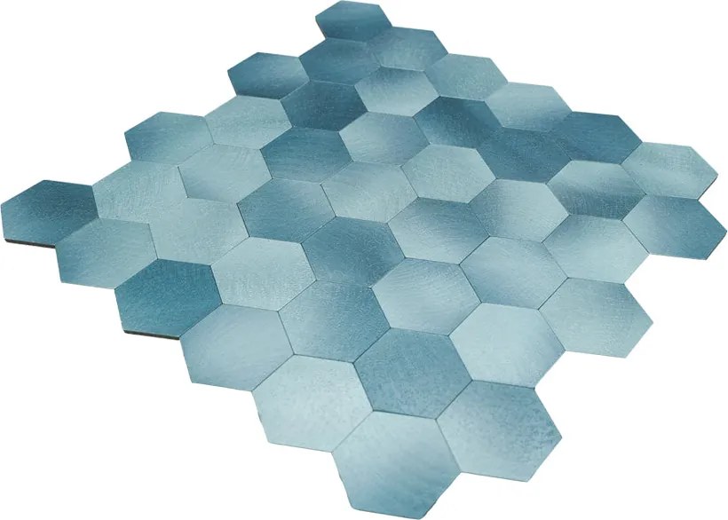 Zelfklevende Mozaïektegels Metaal | Hexagon Blauw | 28,8×29,2 cm | Keuken, Bad & WC
