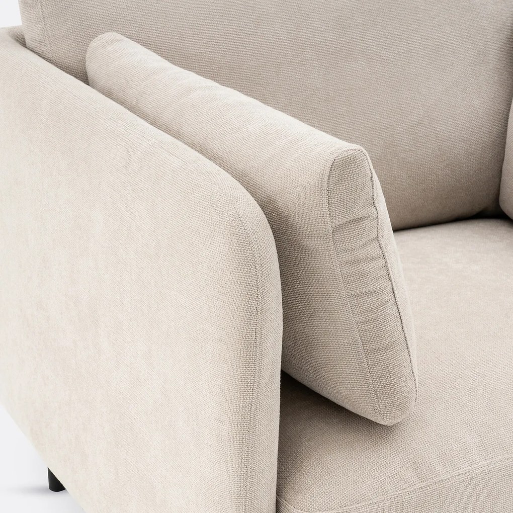 Fauteuil, stof met structuur, Victor