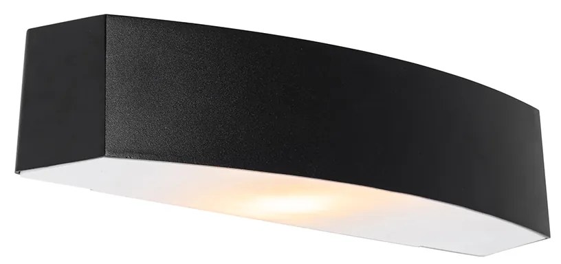 Moderne buiten wandlamp zwart IP44 - Bojan Modern E27 IP44 Buitenverlichting