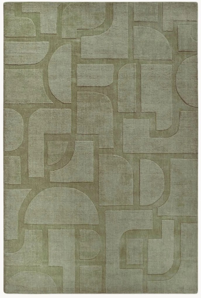 Wollen vloerkleed Alexis met hoog-laag effect