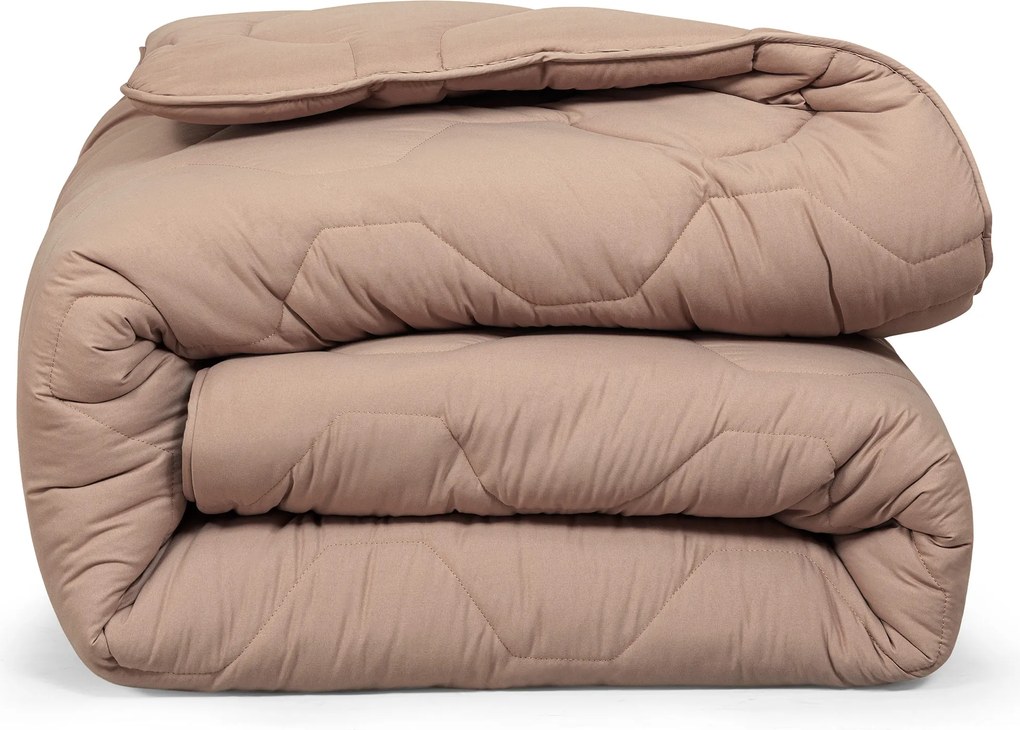 Dekbed 2 in 1 - Wasbaar dekbed zonder overtrek - 140x220 - taupe xl