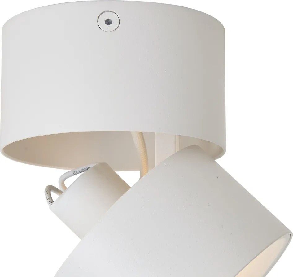 Moderne opbouwspot wit GU10 50mm kantelbaar - Echo