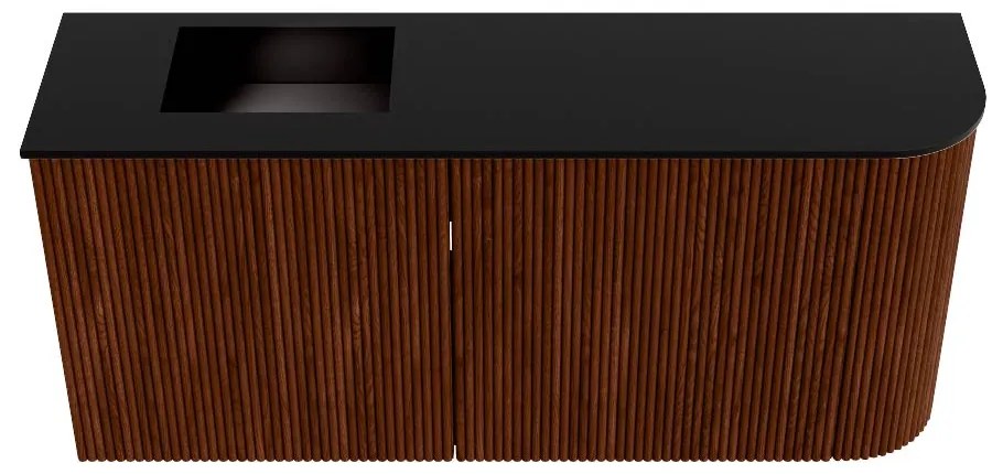 Mondiaz Joya 90cm toiletmeubel ronding rechts ruby met wastafel faye links 1 kraangat urban