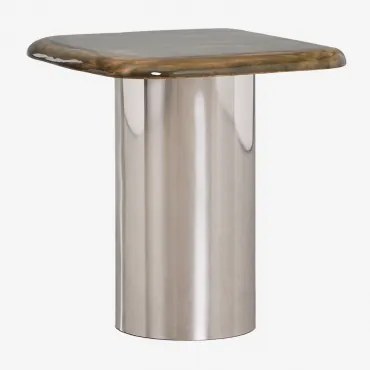 Pack Van 2 Vierkante Nachtkastjes 40x40 Cm Merieines Leger Groen – Koel & ↑50 Cm - Sklum