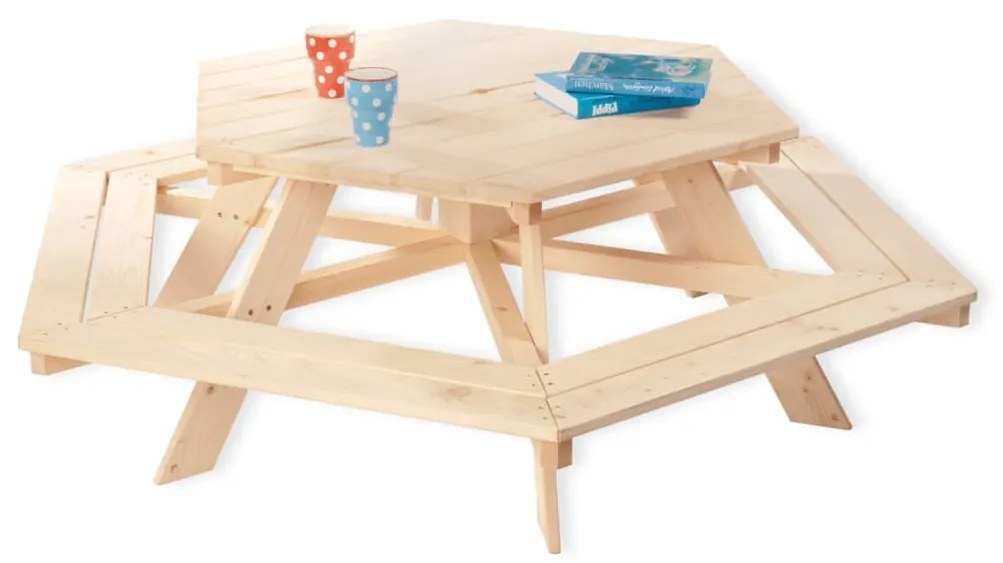 Pinolino Kindertafel en bankset Nicki 6-Eck