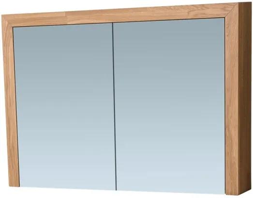 Saniclass Natural Wood spiegelkast 99x70x15cm rechthoek vingerlas Vintage Oak 7926VO