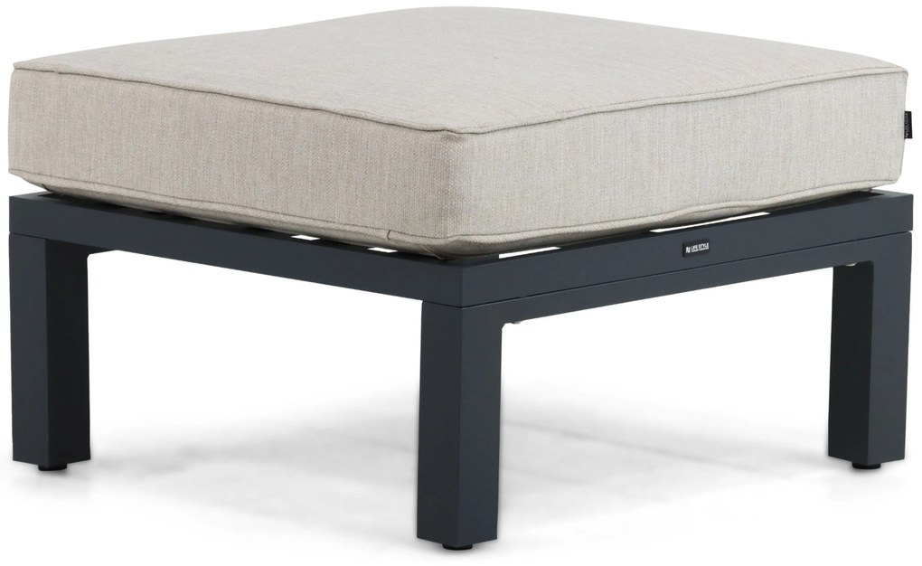 Stoel en Bank Loungeset 5 personen Aluminium/Polywood (teakfinish) Grijs  Lifestyle Garden Furniture Bilbao