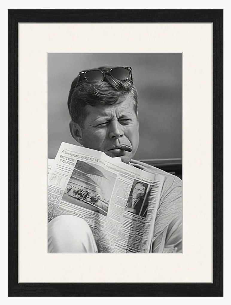 Ingelijste digitale print John