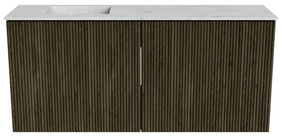 Mondiaz Joya DLux 90cm toiletmeubel shadow met wastafel faye links 1 kraangat opalo