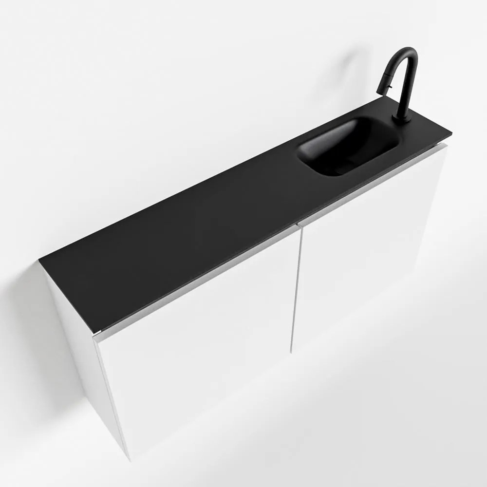 Mondiaz Ture 100cm toiletmeubel talc met wastafel urban rechts 1 kraangat