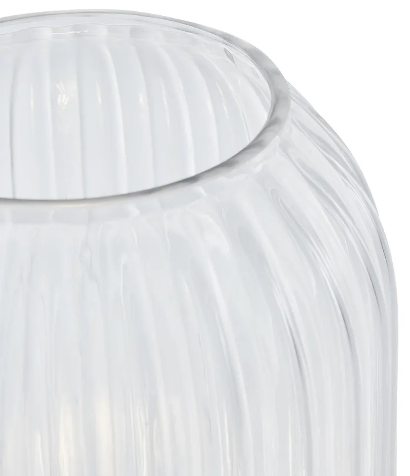 Art Deco vloerlamp messing met helder glas 2-lichts - Rid Art Deco E27 Binnenverlichting Lamp