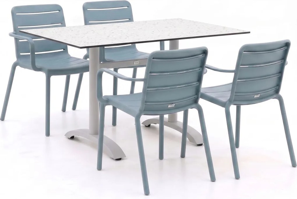 Diningset Forza  | 4 personen kunststof | Tuinset stapelbaar | 5-delig | Kees Smit Tuinmeubelen