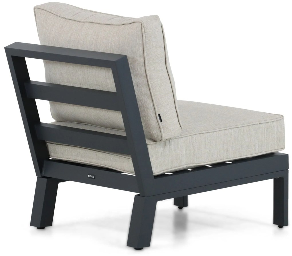 Hoek loungeset 6 personen Aluminium/Polywood (teakfinish) Grijs Lifestyle Garden Furniture Bilbao