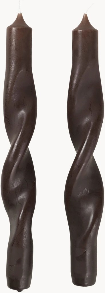 Handgemaakte steekkaarsen Twist, 2-delig